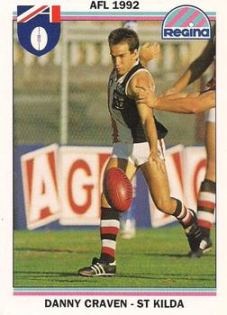 1992 AFL Regina #24 Danny Craven Front